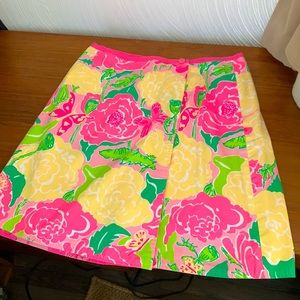 REVERSIBLE wrap skirt LILLY PULITZER Sz 2  PINK